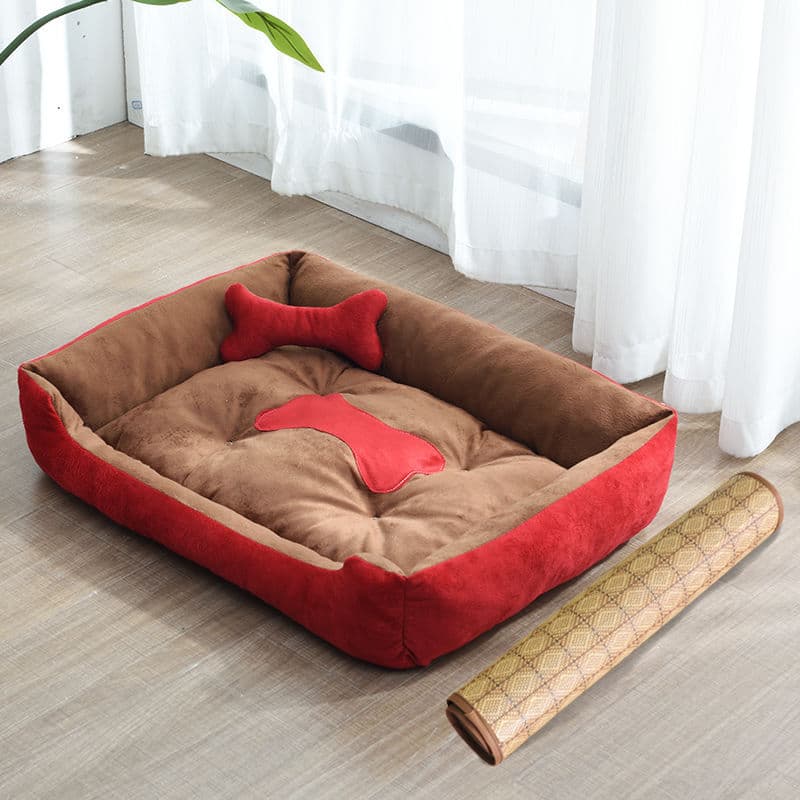Zoolivo Premium Dog Bed in Red Coffee color