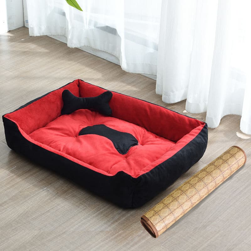 Zoolivo Premium Dog Bed in Reddish Black color