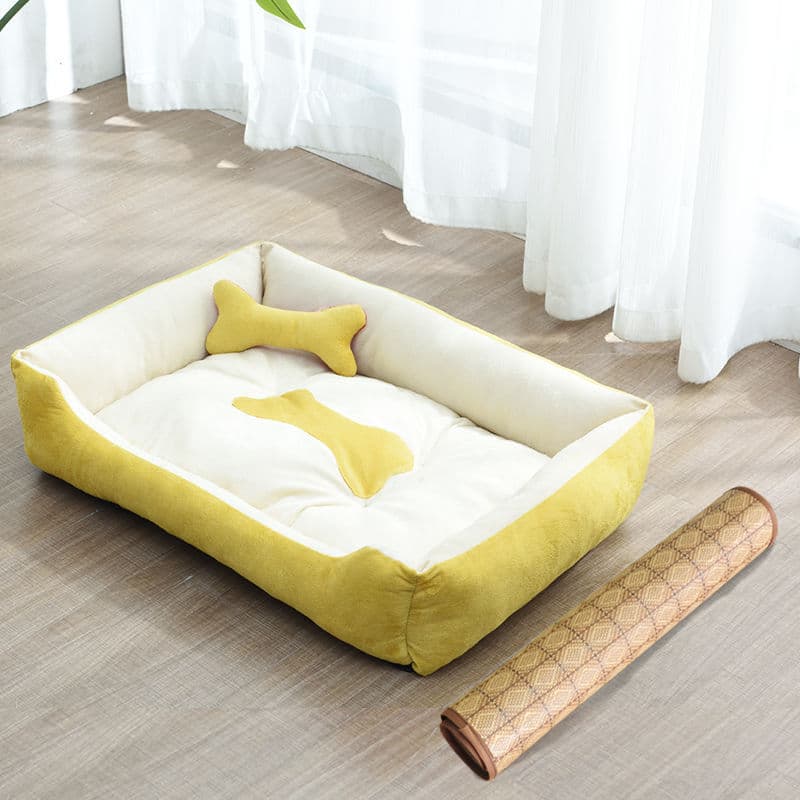 Zoolivo Premium Dog Bed in Yellow color