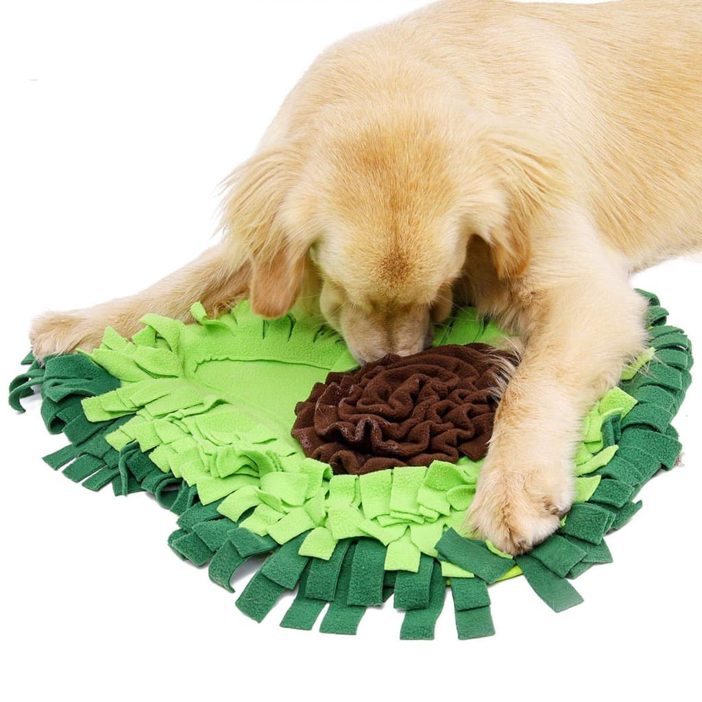 Zoolivo Avocado Snuffle Mat — angled view showing shape