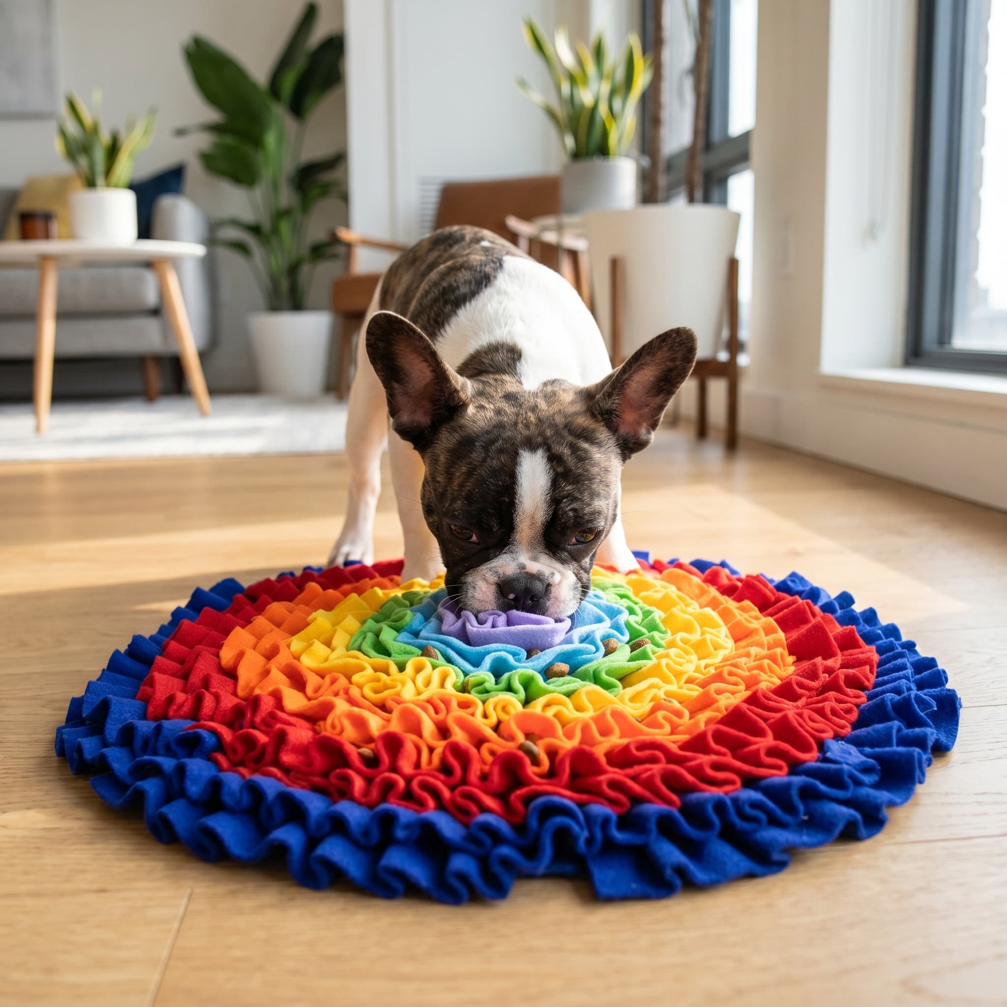 Rainbow Round Mat
