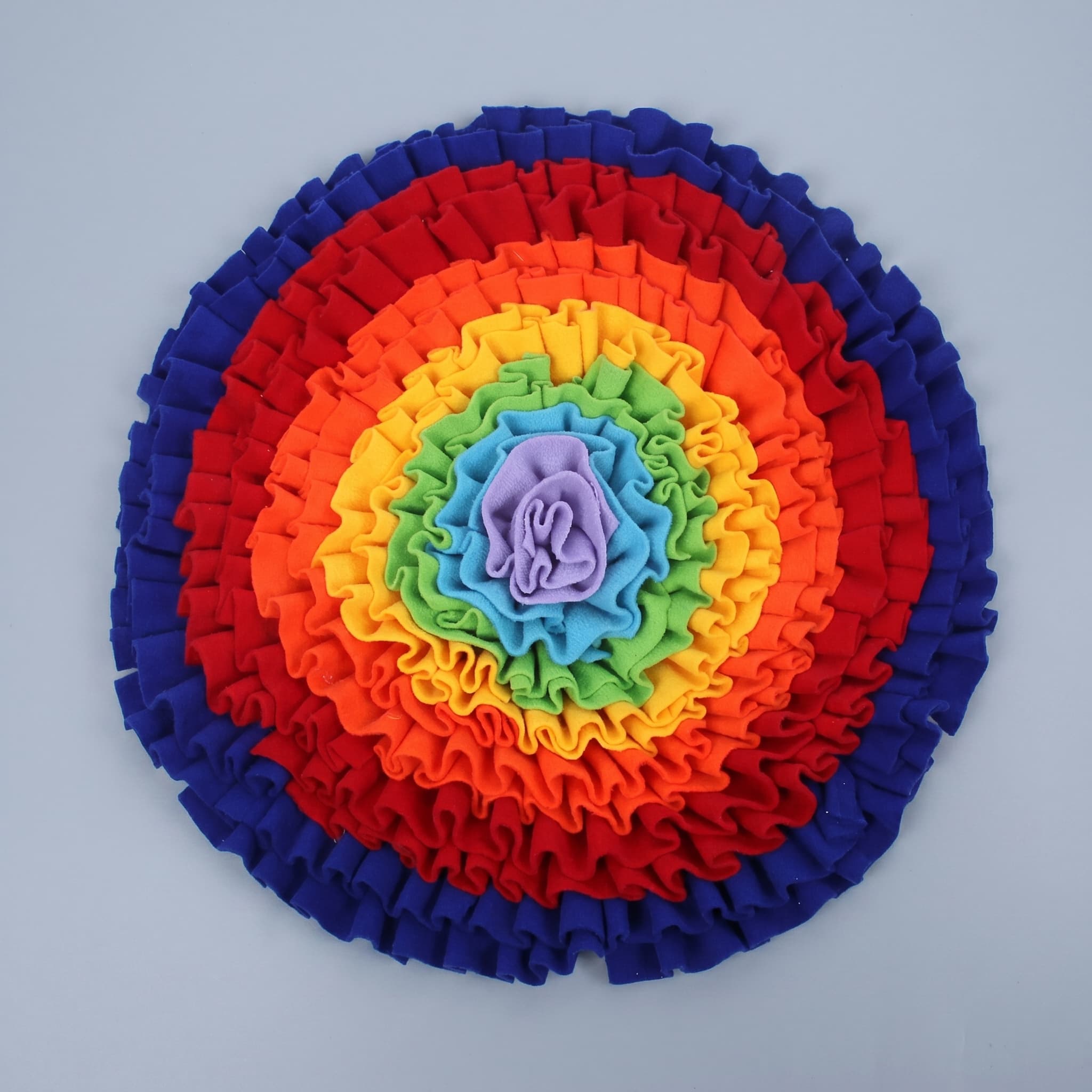 Rainbow Mat — Close up rainbow layers with leaf