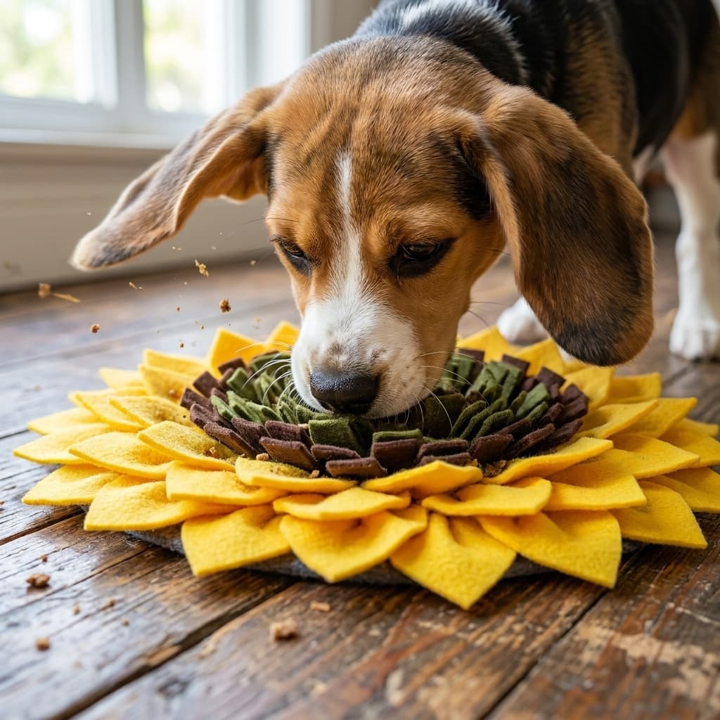 Sunflower Mat — Golden petal detail